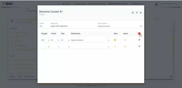UNIO - Entrate e Uscite