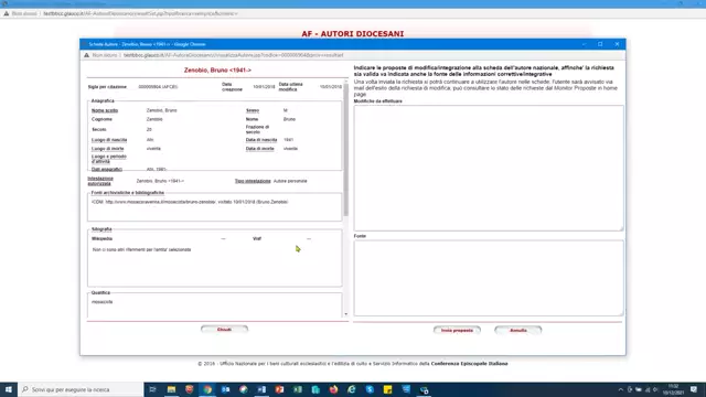 Proporre la modifica di un autore AFCEI