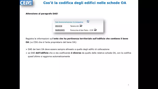 Cosè la codifica degli edifici nelle schede OA