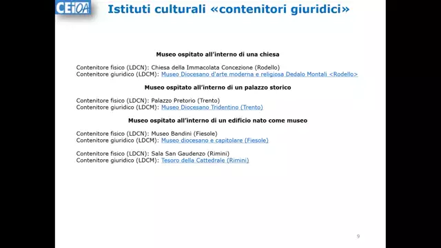 Cosè la codifica degli istituti culturali nelle schede OA